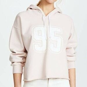 Current Elliot Peach Pink Cropped Pullover Hoodie